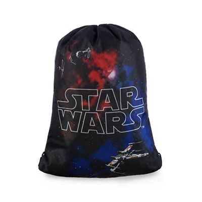 Black 'Star Wars' print trainer bag